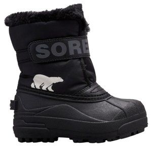Sorel Toddler's Snow Commander Winter Snow Boots Black/Charcoal